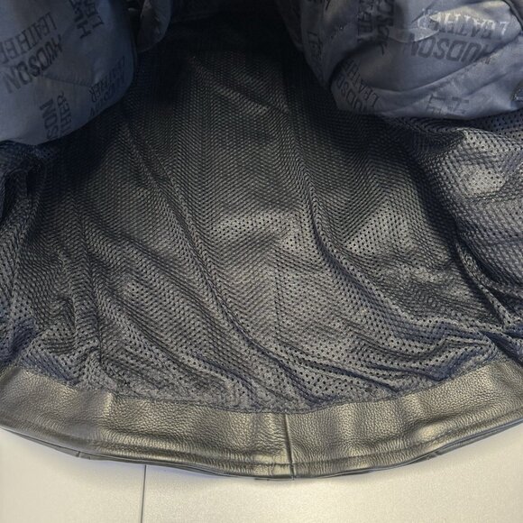 Vintage Hudson Leather Jacket Womens XS (RUNS BIG) 3M Thinsulate Biker Belted - Picture 14 of 16